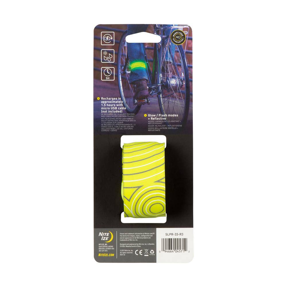 Nite Ize SlapLit Rechargeable LED Slap Wrap - Neon Yellow SLPR-33-R3