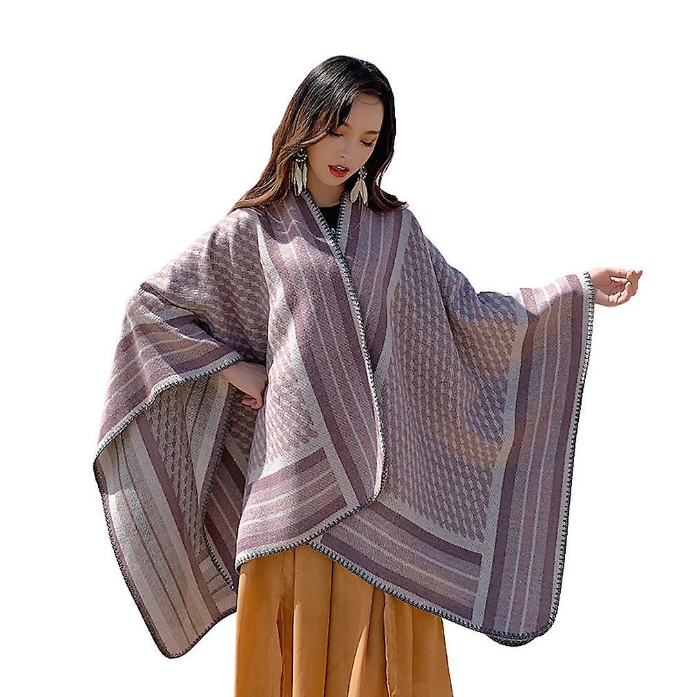 Winter Shawl Wrap Pashmina Poncho Open Front Cardigant For Lady