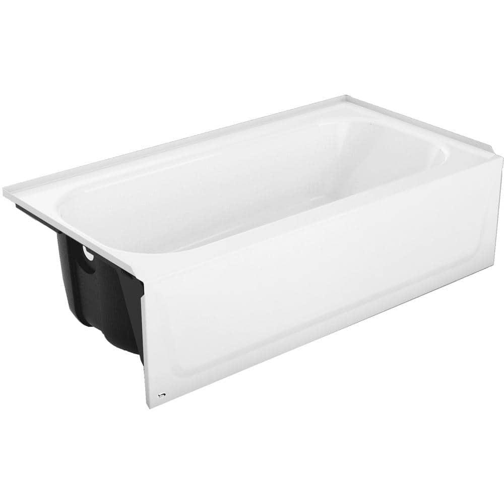 Bootz Industries Mauicast 60 in x 32 in Rectangular Alcove Soaking Bathtub with Left Drain in White