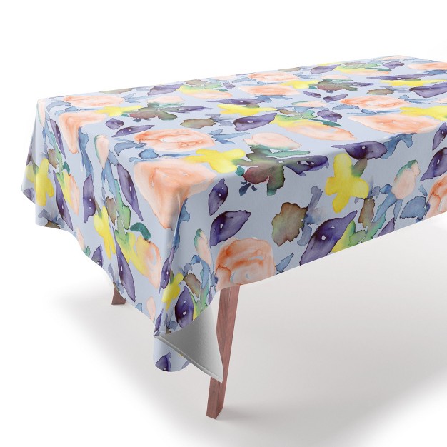 Natalie Baca Peach Rose Tablecloth deny Designs