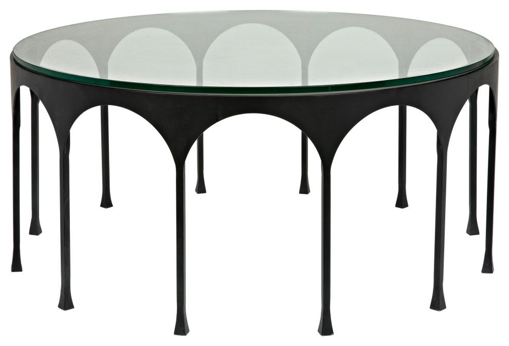 Achille Coffee Table  Black Metal   Transitional   Coffee Tables   by HedgeApple  Houzz