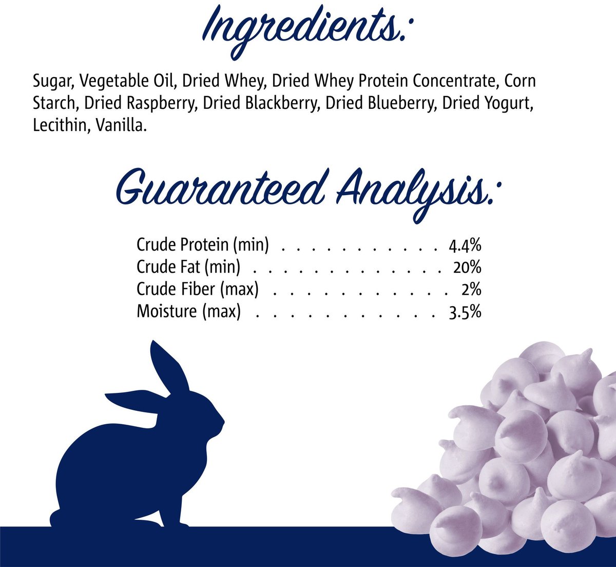 Vitakraft Drops Wild Berry Yogurt Rabbit Treats， 5.3-oz bag