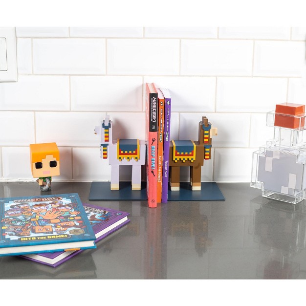 Ukonic Minecraft 6 inch Llama Bookends Set Of 2