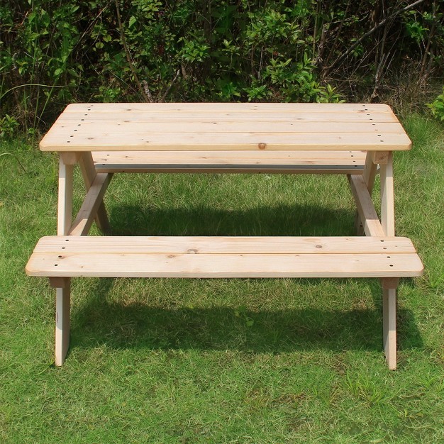 Rectangle Wooden Kids Picnic Table Merry Products