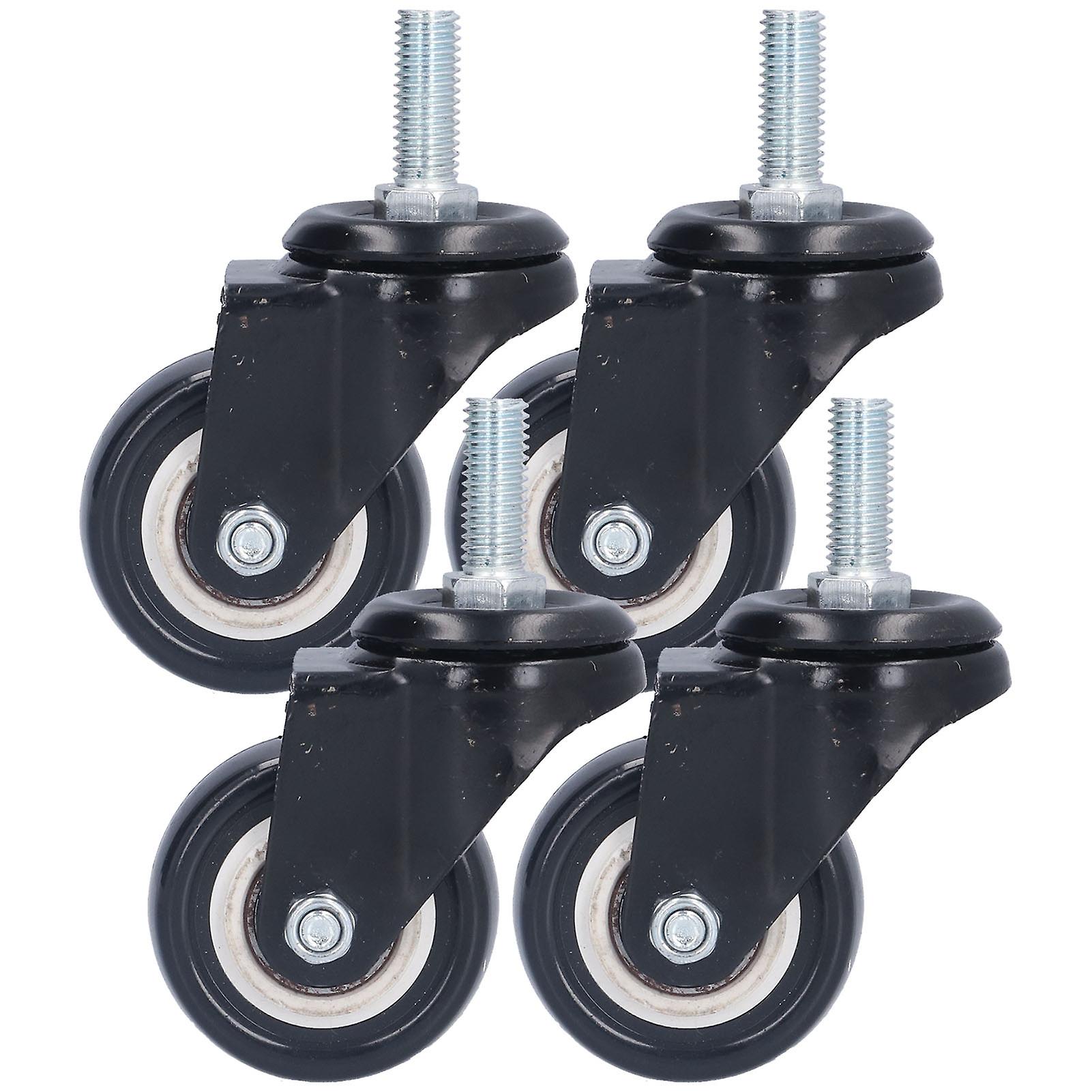 4 Pcs Stem Casters Sturdy Durable Heavy Duty Stable Industrial Wheels For Shelf Machinery Equipmentno Brakes