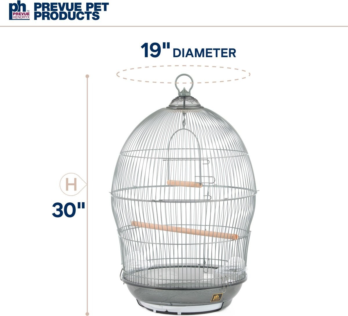 Prevue Pet Products Sonata Bird Cage， Gray