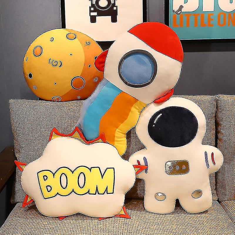 Astronaut Rocket Plush Doll Spaceman Plush Pillow Stuffed Animal Toys Gifts