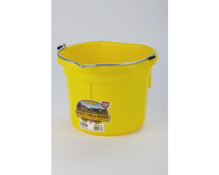 Flat Back 8 Quart Yellow Bucket