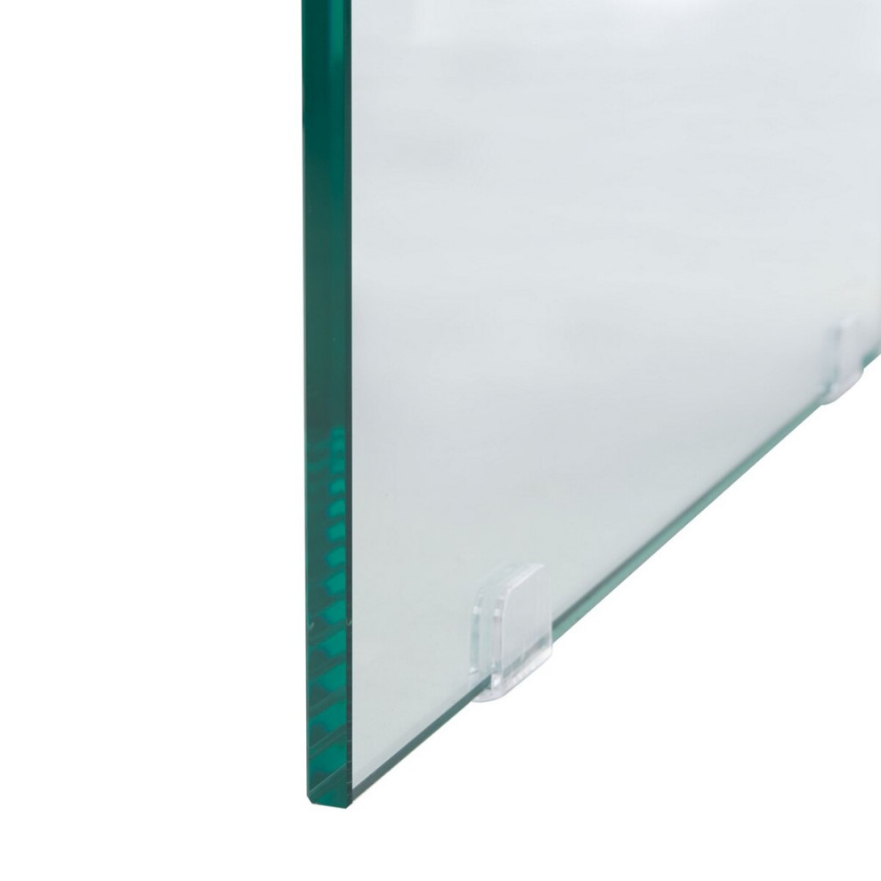 Caleb Rectangular Glass Leg Modern Coffee Table Natural   Contemporary   Coffee Tables   by Peachtree Fine Furniture  Houzz