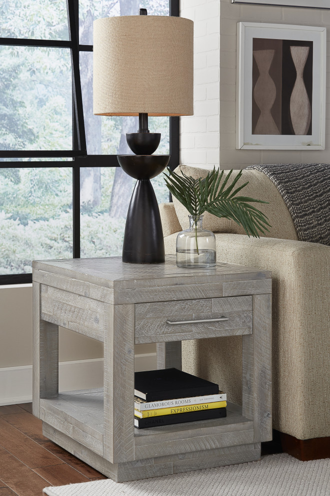 Modus Alexandra 3 Piece Rectangular Coffee and 2 End Tables  Rustic Latte   Farmhouse   Side Tables And End Tables   by AMOC  Houzz