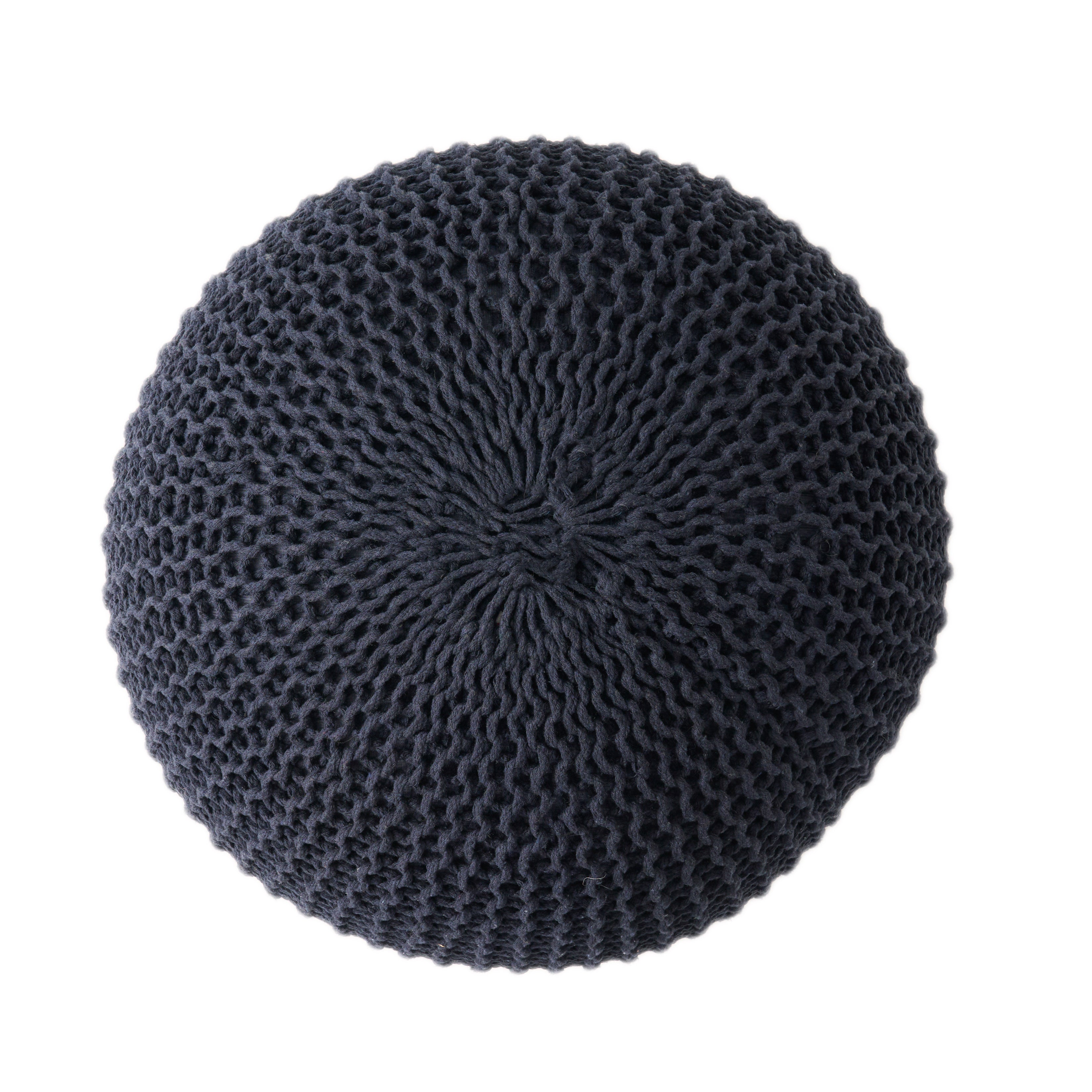 Patty Traditional Knitted Cotton Pouf