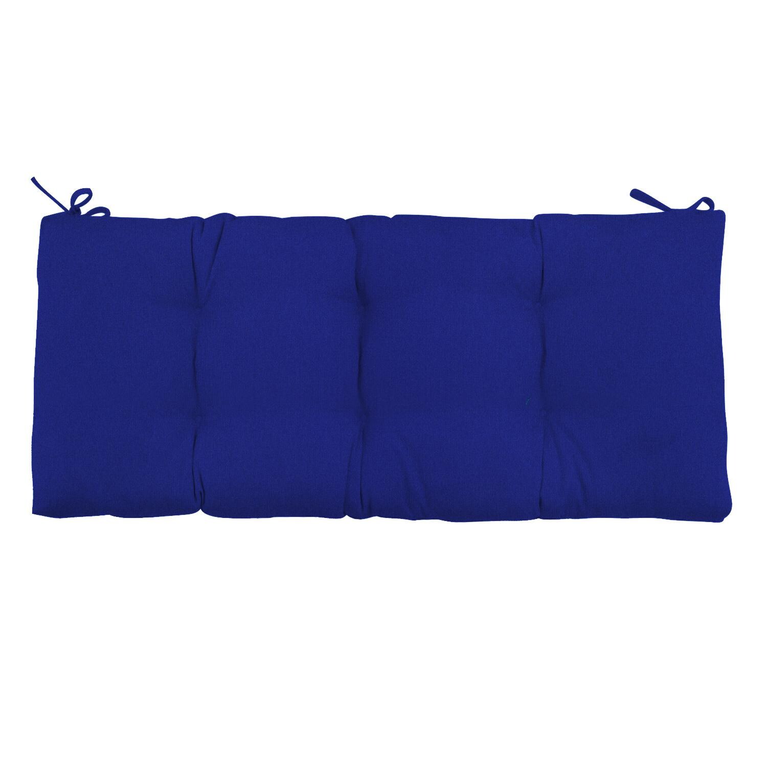 Sunbrella Canvas True Blue Small Outdoor Replacement Bench Cushion By Signature