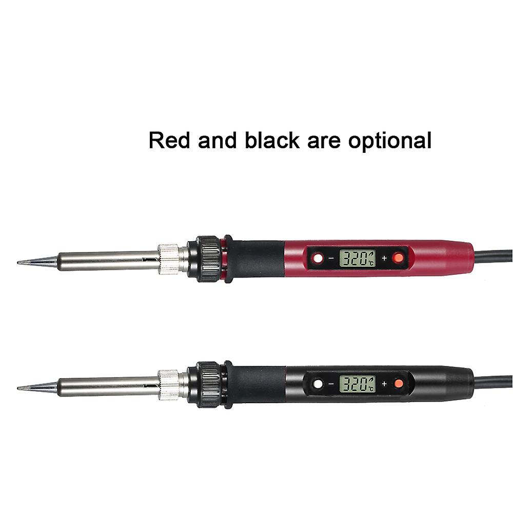 80w Professional Lcd Digital Temperature Adjustable Electric Soldering Iron Tool Lead-free Mini Soldering Station Black