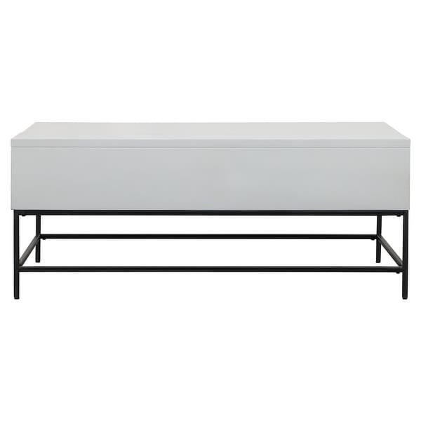 45 Inch Rectangular Mango Wood Coffee Table with Lift Top Storage