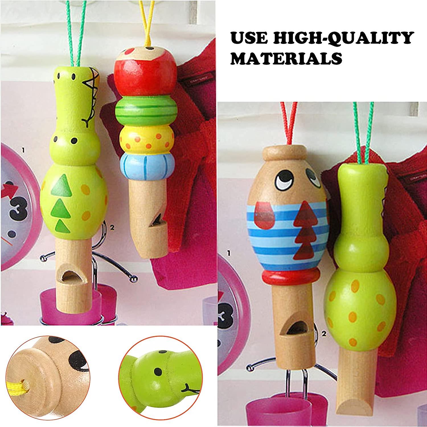 3 Pcs Animal Wooden Whistles For Kid Teenagers Child， Cute Adorable Wooden Whistle Music Instrument Developmental Educational Toys For Birthday Gift P
