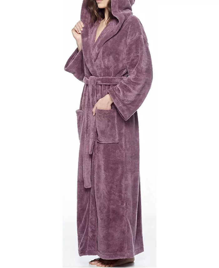 ARUS Hooded Full Ankle Length Premium Fleece Bathrobe