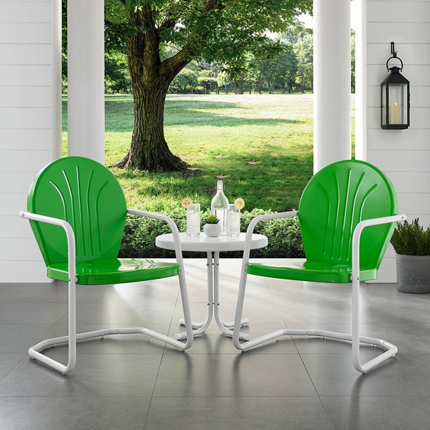 Griffith 3pc Outdoor Conversation Set Kelly Green Crosley