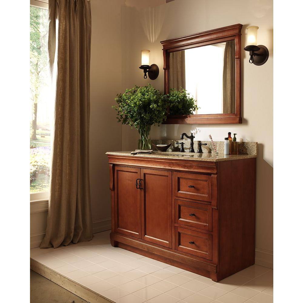 Home Decorators Collection Naples 24 in. W x 17 in. D x 74 in. H Bathroom Linen Cabinet in Warm Cinnamon NACL2474