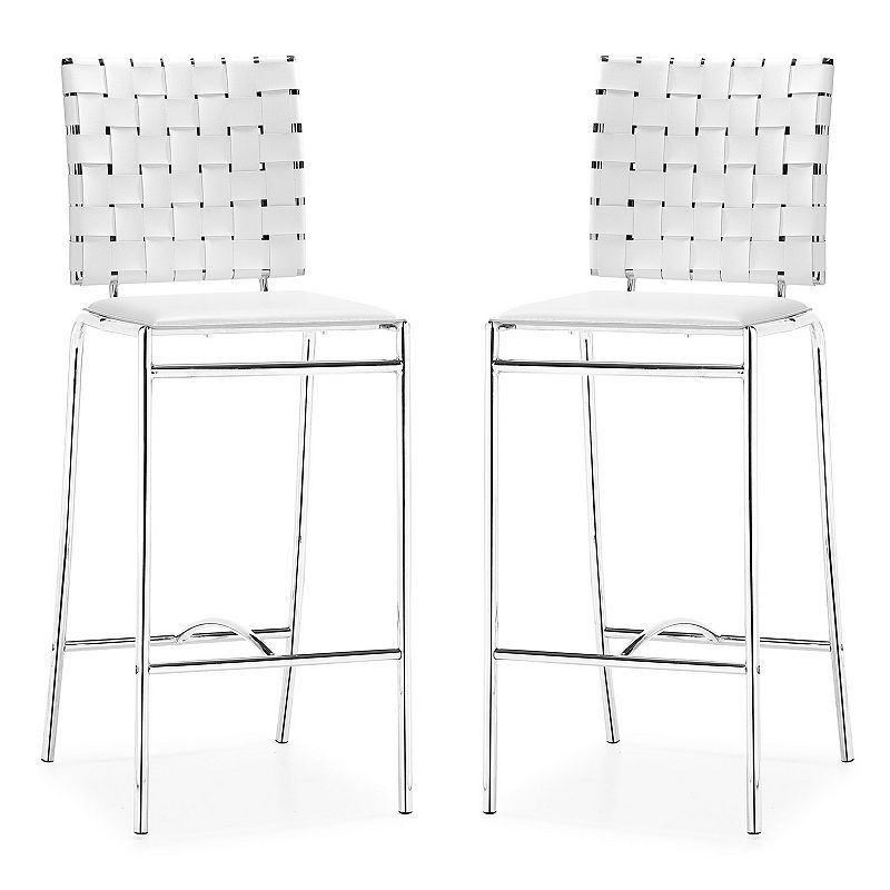 Zuo Modern Criss Cross 2-piece Counter Chair Set