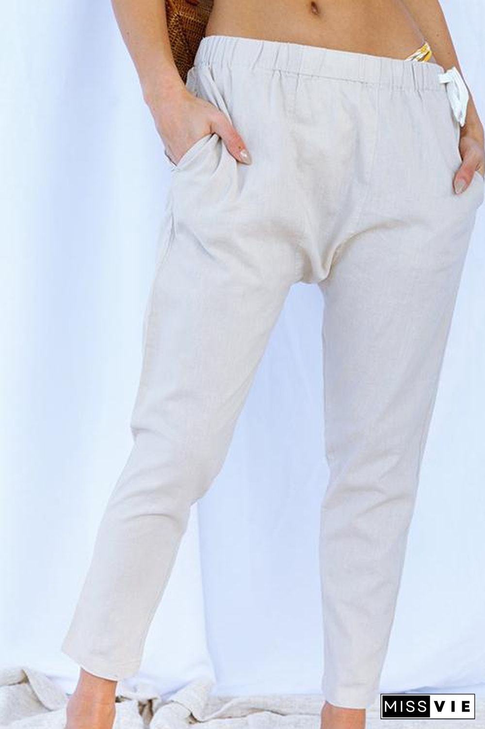 Elasticated Casual Radish Pants