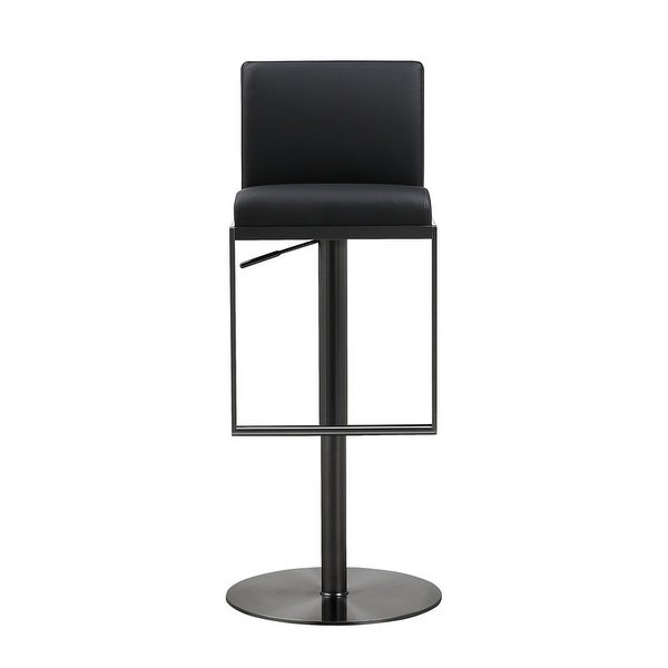 Amalfi Black on Black Steel Barstool