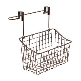 Spectrum Grid Over the Cabinet Towel Bar and Medium Basket in Bronze 48524