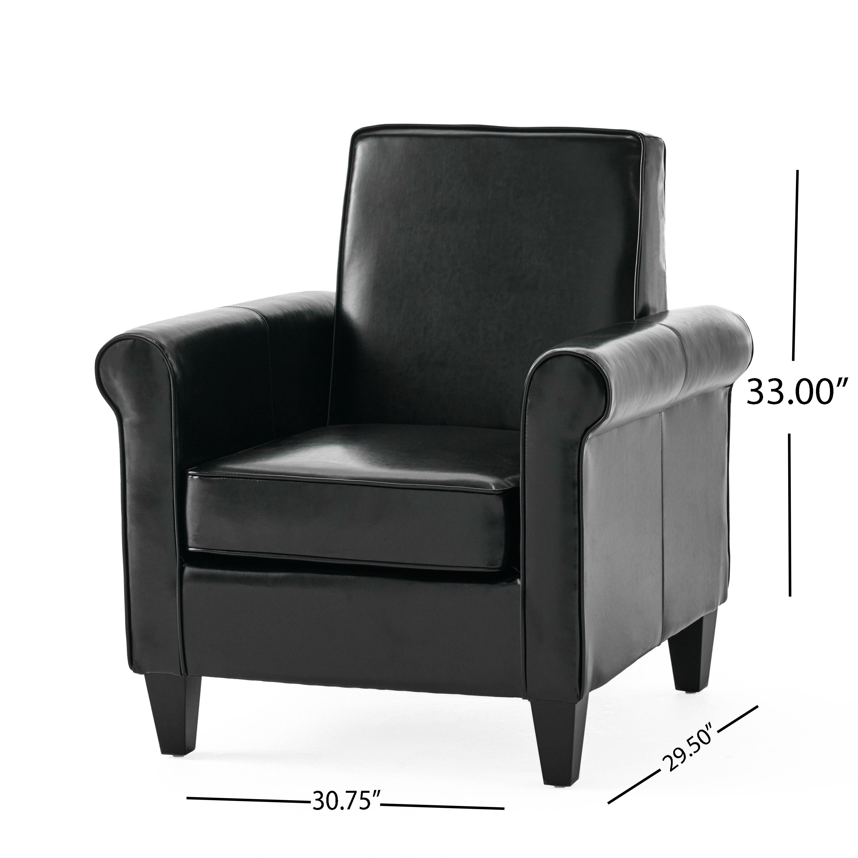 Larkspur Leather Club Chair