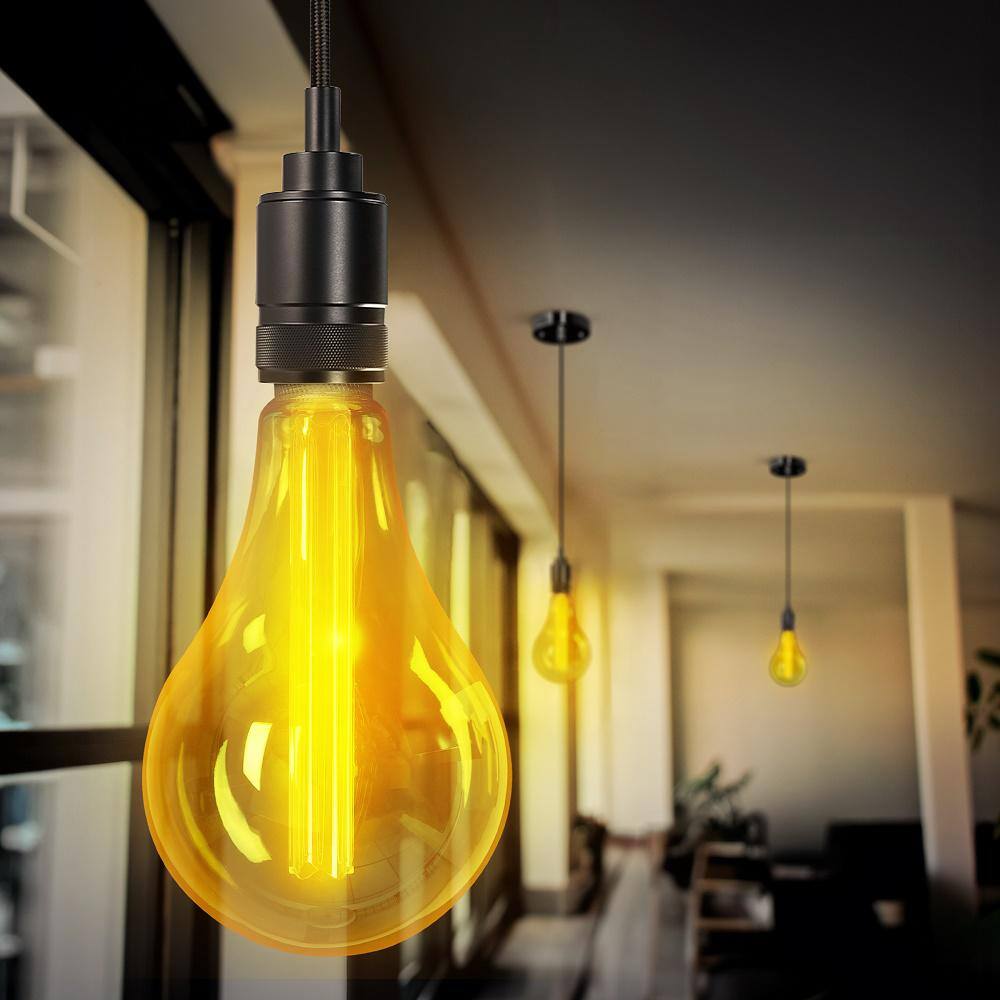 Feit Electric 25W Equivalent PS50 Dimmable Oversized Amber Glass Vintage Edison LED Light Bulb With Acrylic Filament Warm White 2100K PS50AYC820HDRP