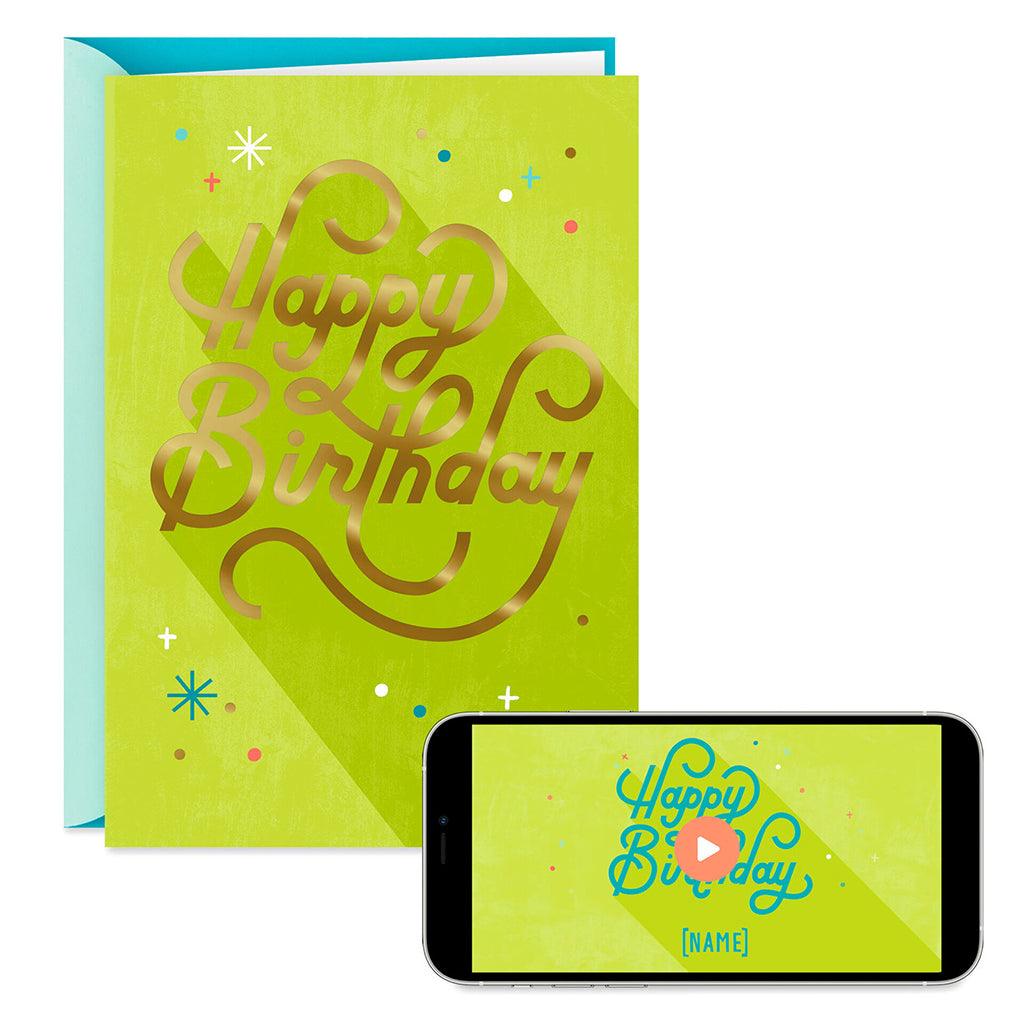 Hallmark  Happy Birthday Script Video Greeting Birthday Card