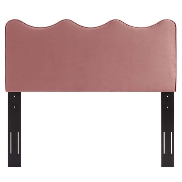 Monrovia Heather Pink Velvet Upholstered Twin Size Headboard - - 34023690