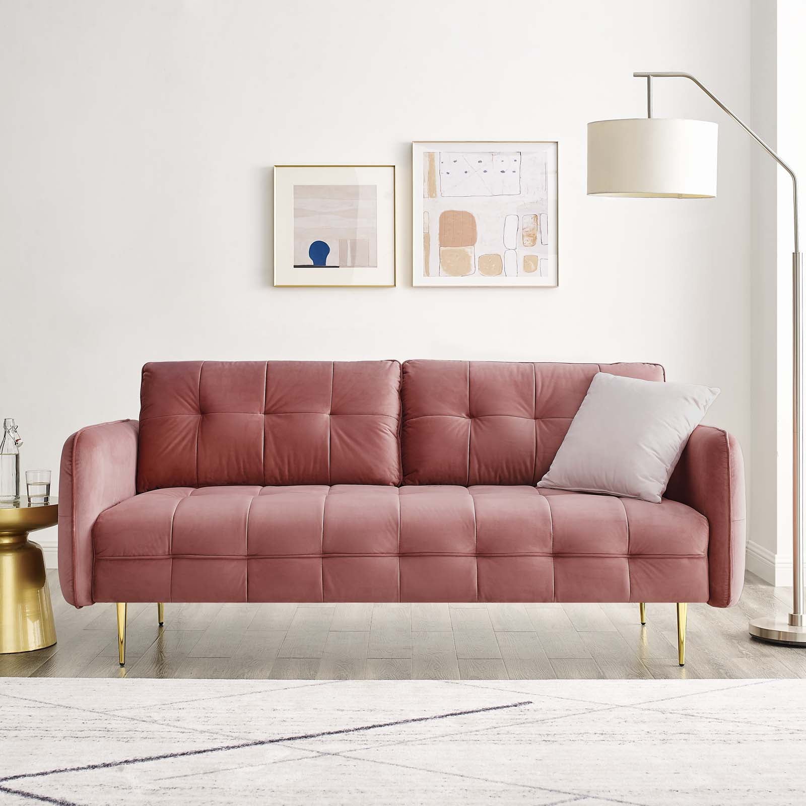 Cameron Tufted Performance Velvet Sofa-EEI-4450