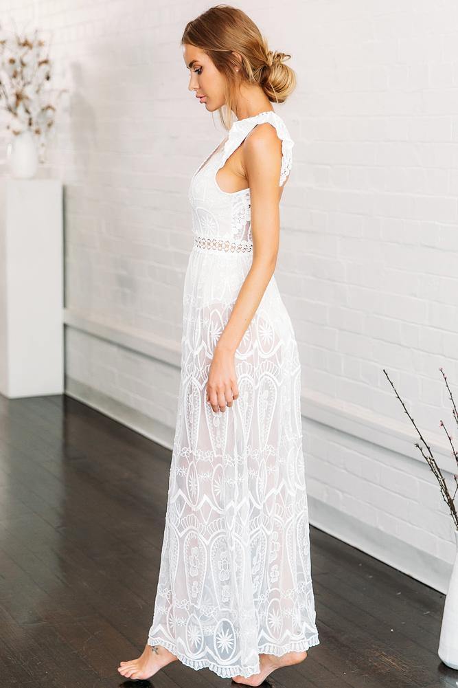 None Better Maxi Dress White