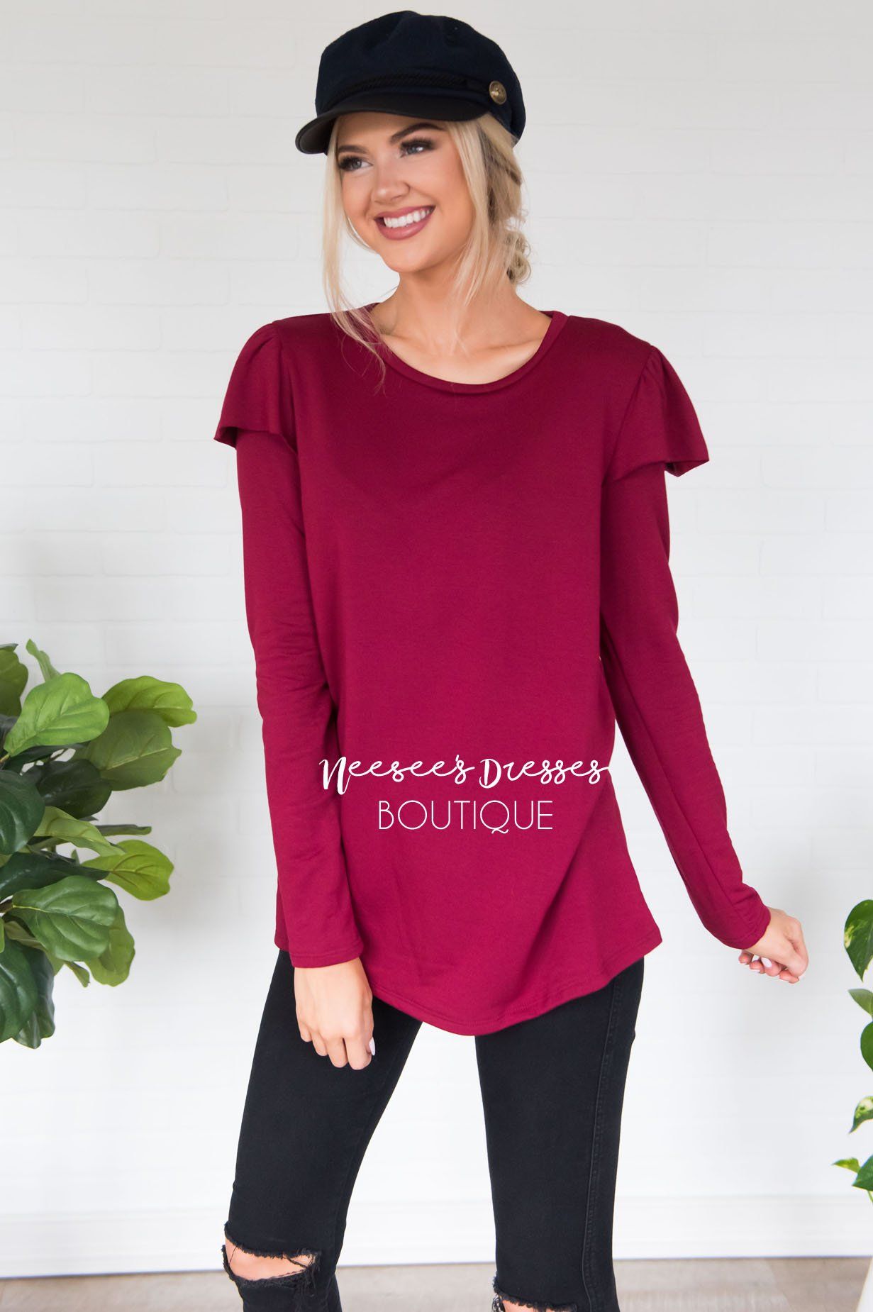 You're So Beautiful Ruffle Sleeve Top