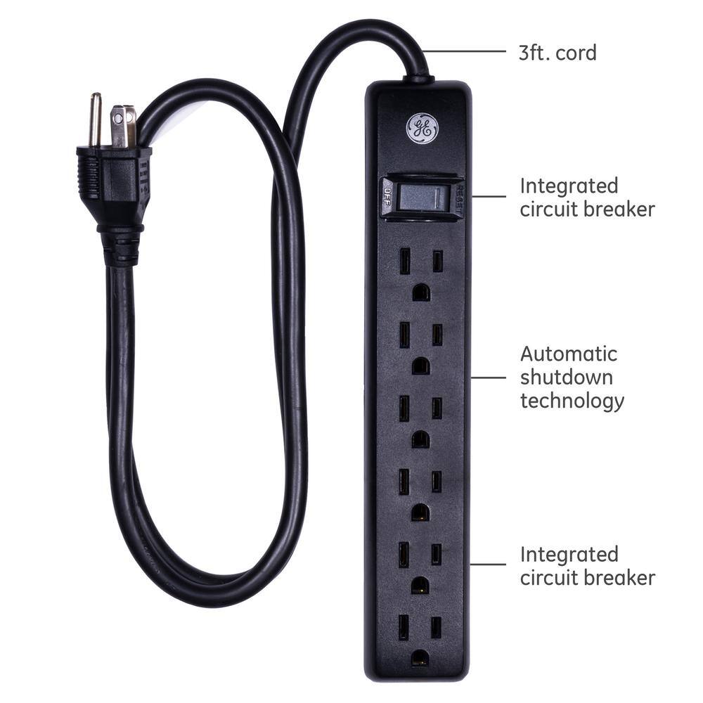 GE 6-Outlet Standard Surge Protector (2-Pack) 83969