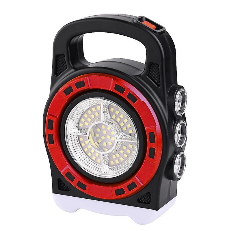 Solar Powered Led Flashlight， Rechargeable Work Light， Waterproof Searchlight， Outdoor Spotlight For Camping Hiking Fishing Etc