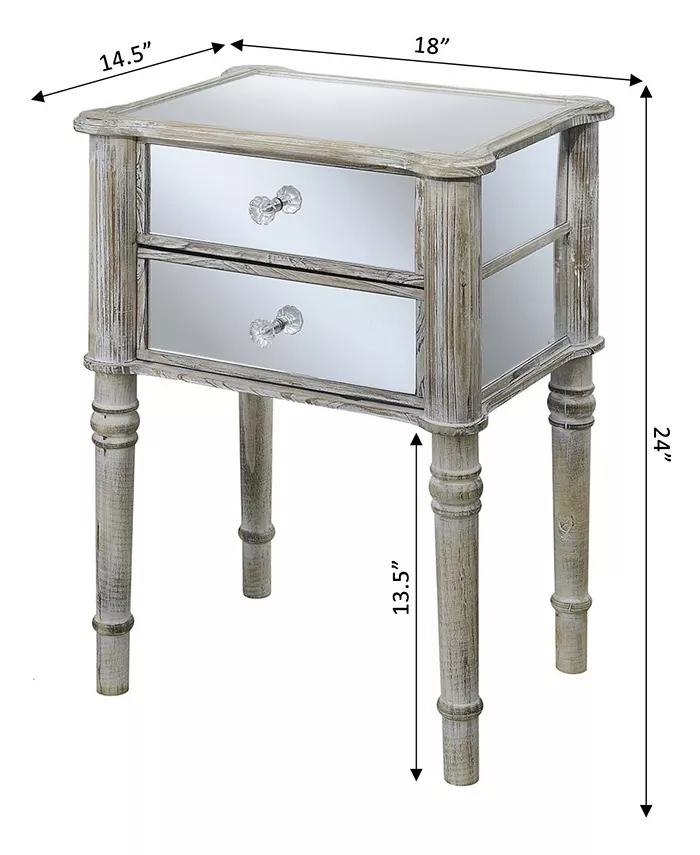 Convenience Concepts Gold Coast Mayfair 2 Drawer End Table