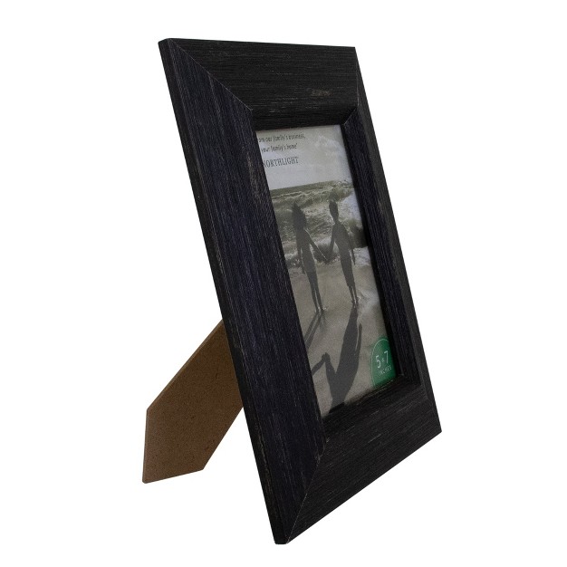 Distressed Finish Black Picture Frame With Easel Back For 5 quot X 7 quot Photos