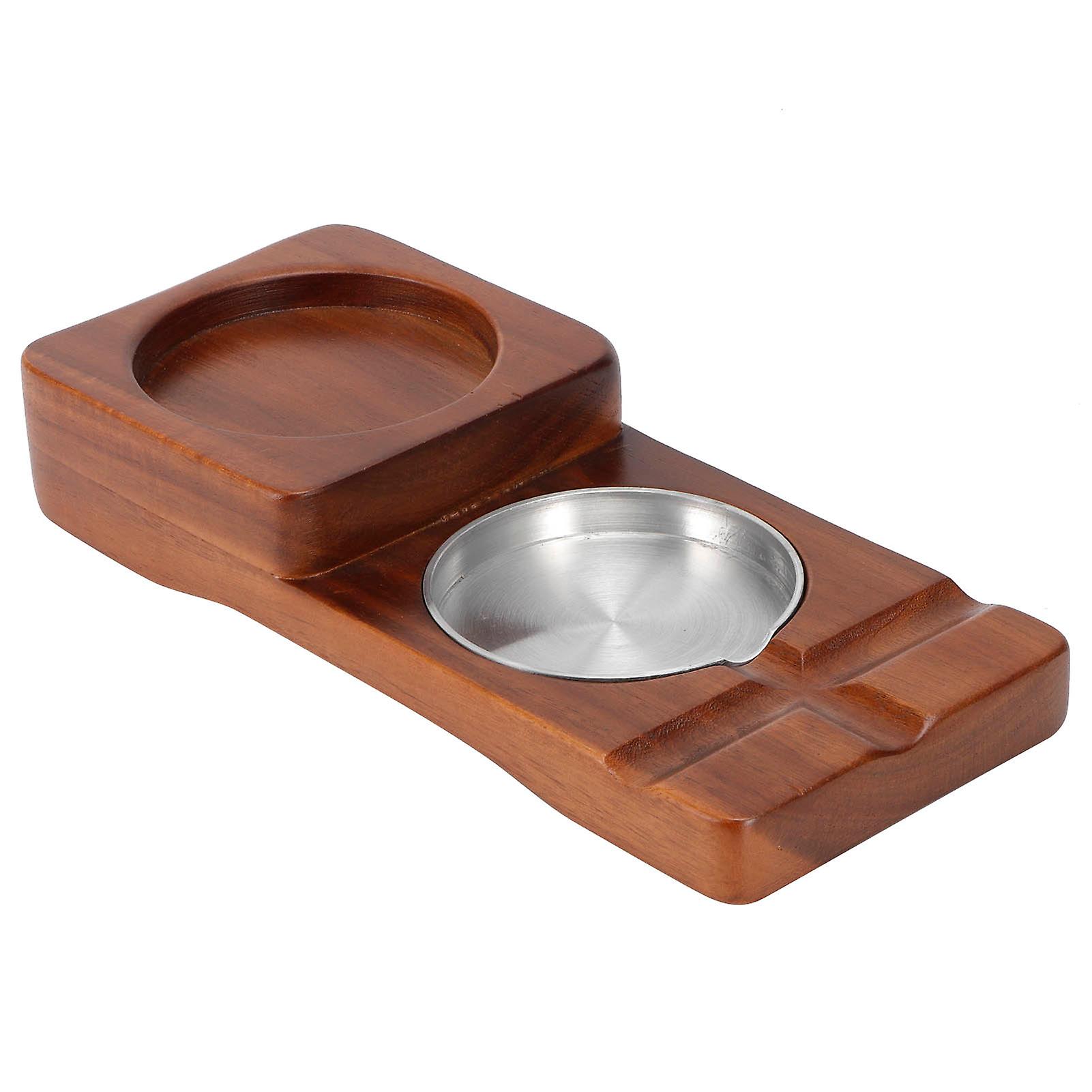 Rustic Wood Whiskey Glass Cup Tray Cigar Tray Slot Home Office Decorationsquare With Ashtray