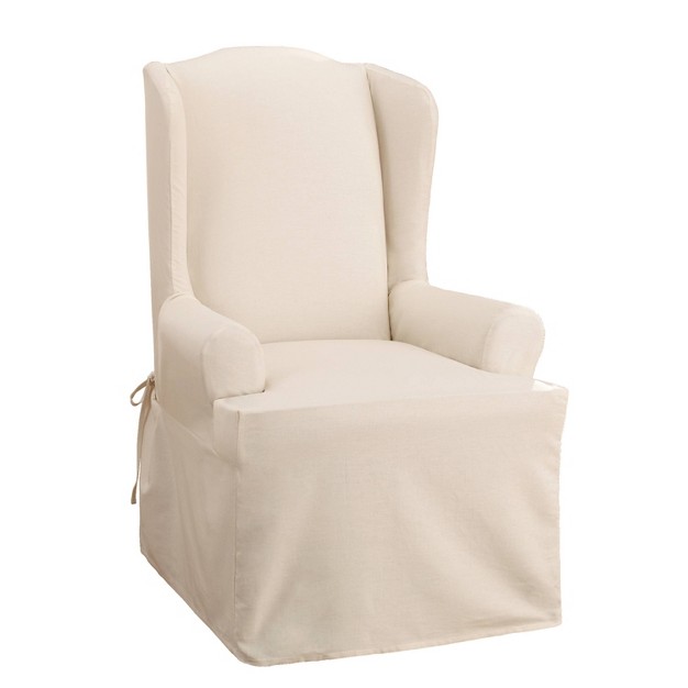 Duck Wing Chair Slipcover Natural Sure Fit