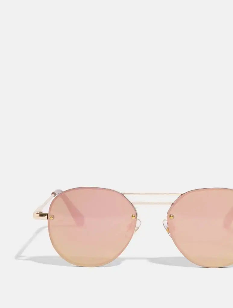 Pink Flash Aviator Sunglasses