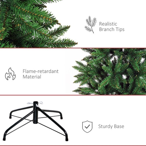 HOMCOM 7 ft. Slim Christmas Tree with Stand