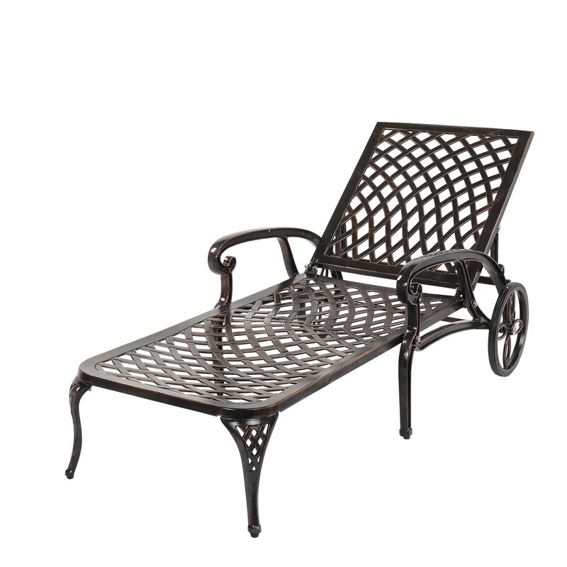 Metal Adjustable Outdoor Chaise Lounge