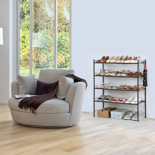 Nex 4 Tier Shoe Rack With Freestanding Storage Bronze