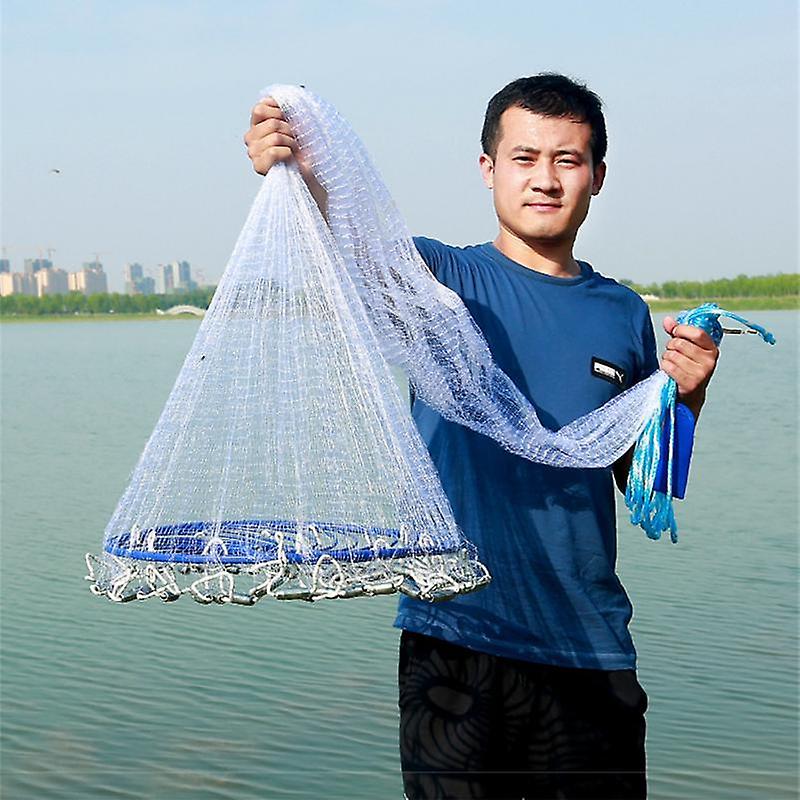 Fishing Net Fish Mesh Hand Throwing Net Outdoor Fishing Tackle Tools Accessories Galvanized