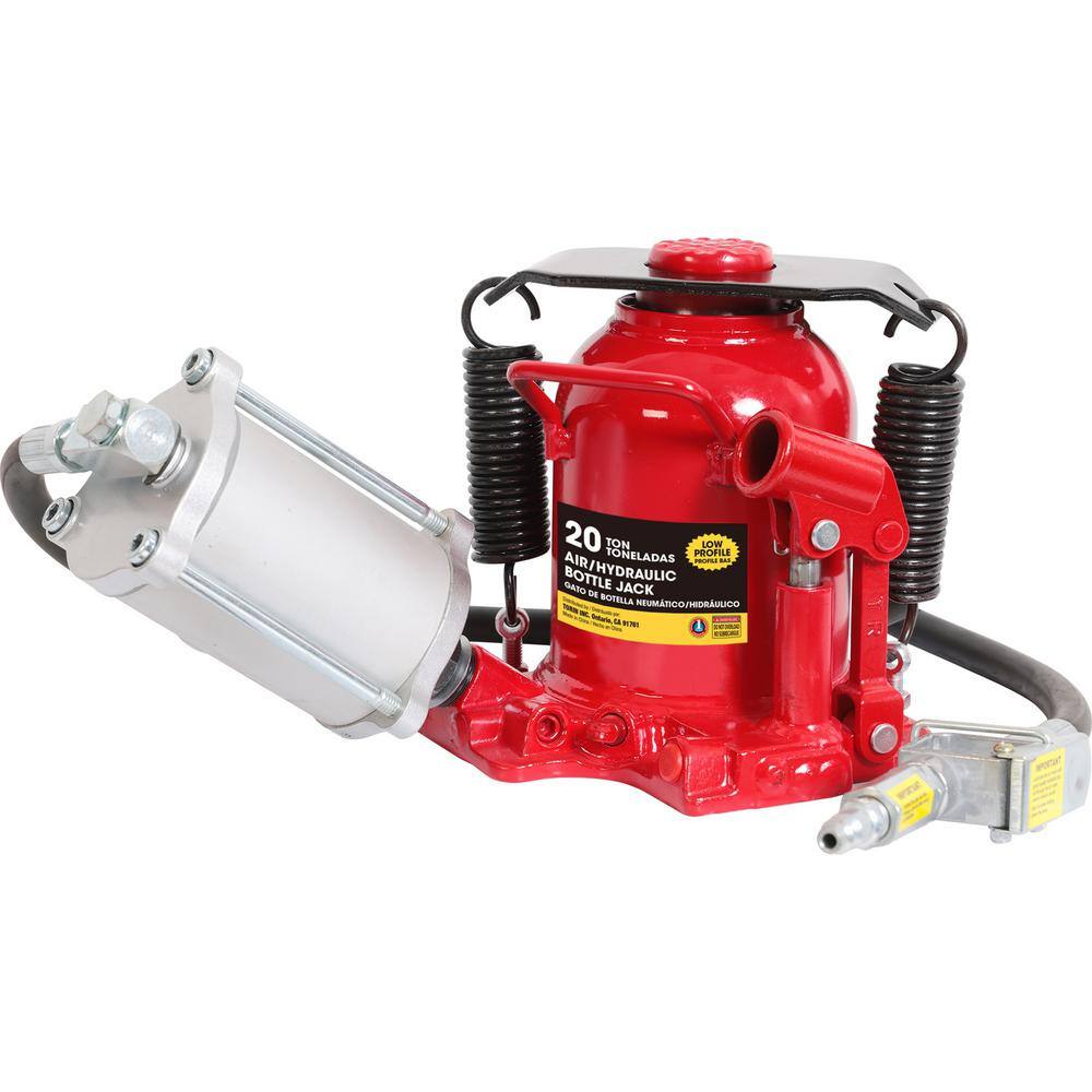 Big Red 20-Ton Low-Profile Welded Air Pneumatic Bottle Jack TQ20006D