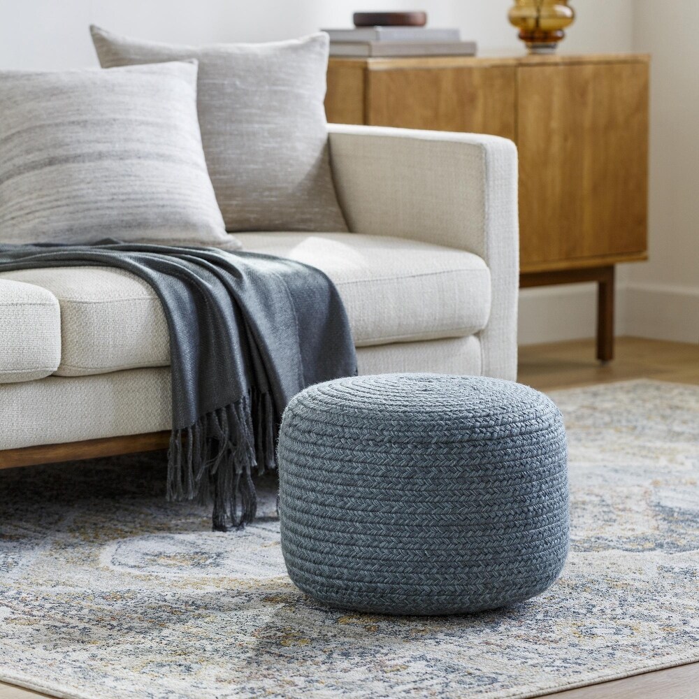 Artistic Weavers Entwined Modern   Contemporary Solid Color Pouf