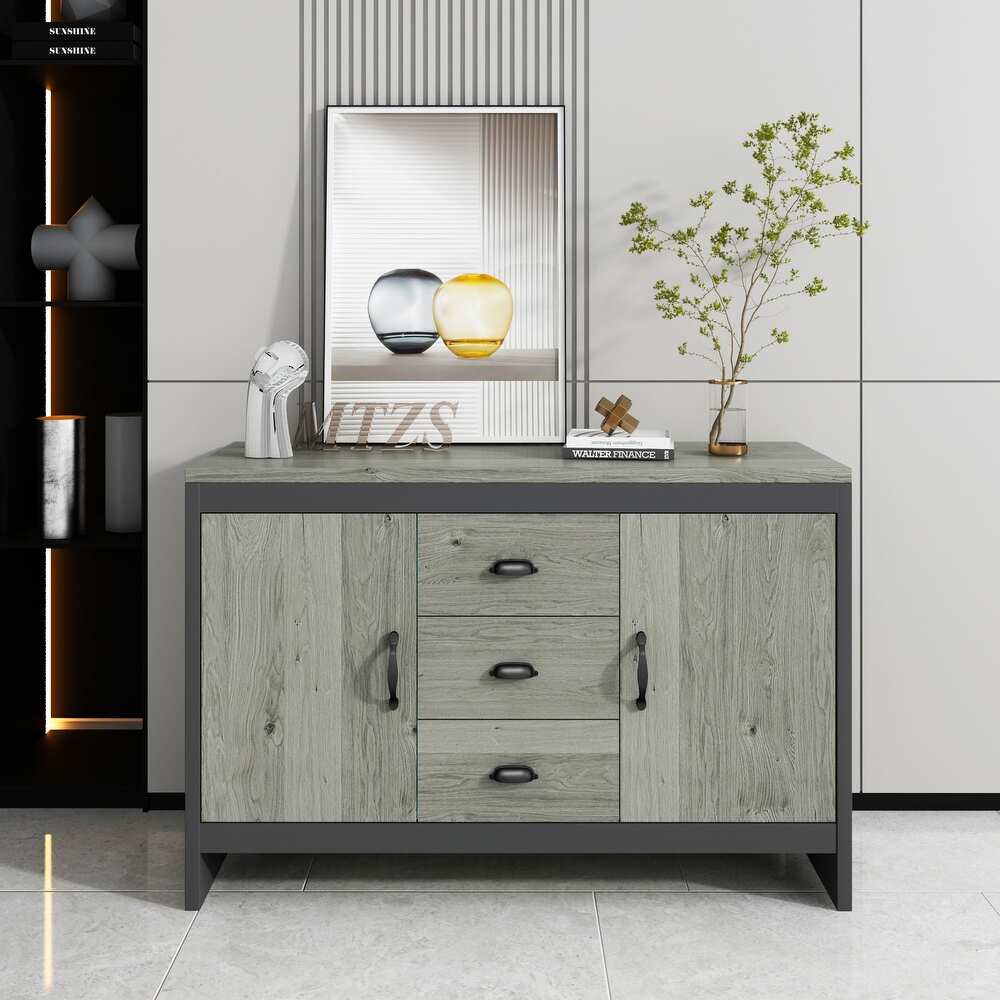 Side Cabinet with Drawers for Dining Room  Kitchen