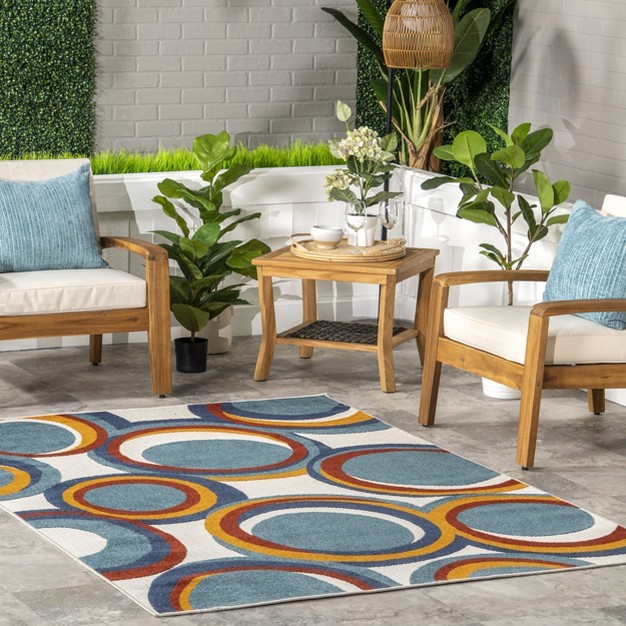 Nuloom Dessie Multi Circle Indoor outdoor Area Rug