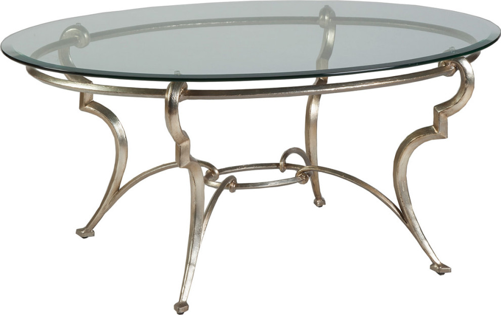 Colette Oval Cocktail Table   Traditional   Coffee Tables   by HedgeApple  Houzz