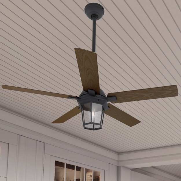 Candle Bay Outdoor Ceiling Fan With Led Light Hunter Fan